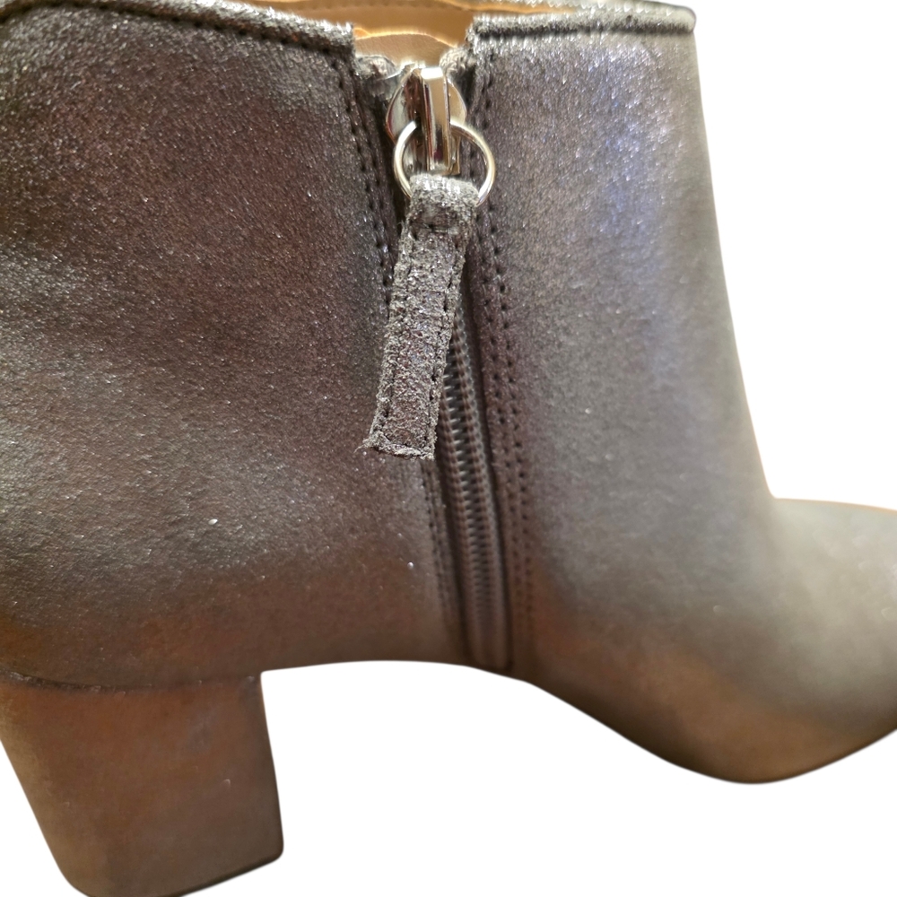 White House Black Market Harper Shimmering Silver Ankle Booties Size 8 1/2 - Picture 10 of 10